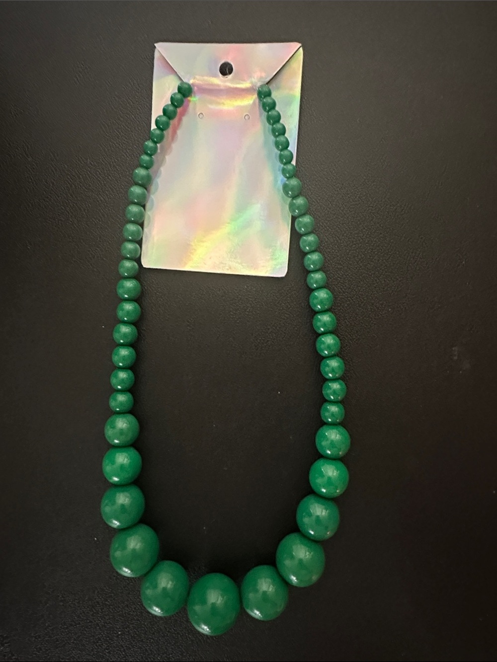 Classic Green Bead Necklace for Women